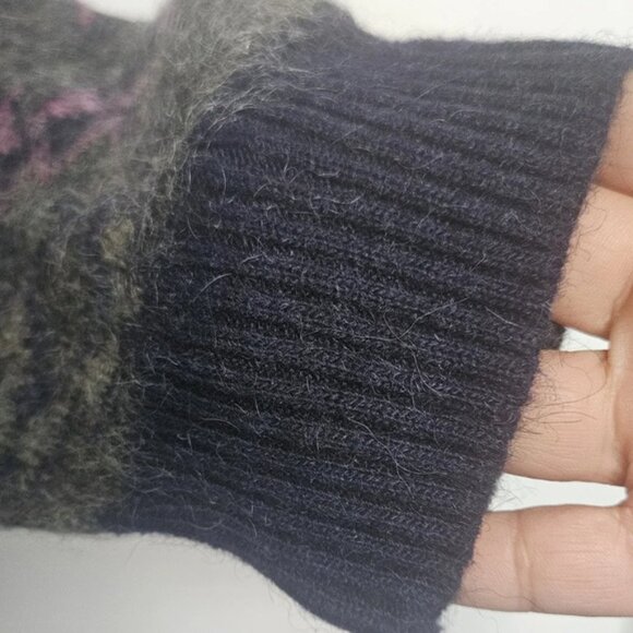 Vintage St Michael y2k 100% Scottish Wool Crewneck BoXy sz L Sweater UniseX - Picture 4 of 10